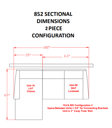 Ingleside LAF Sectional Set