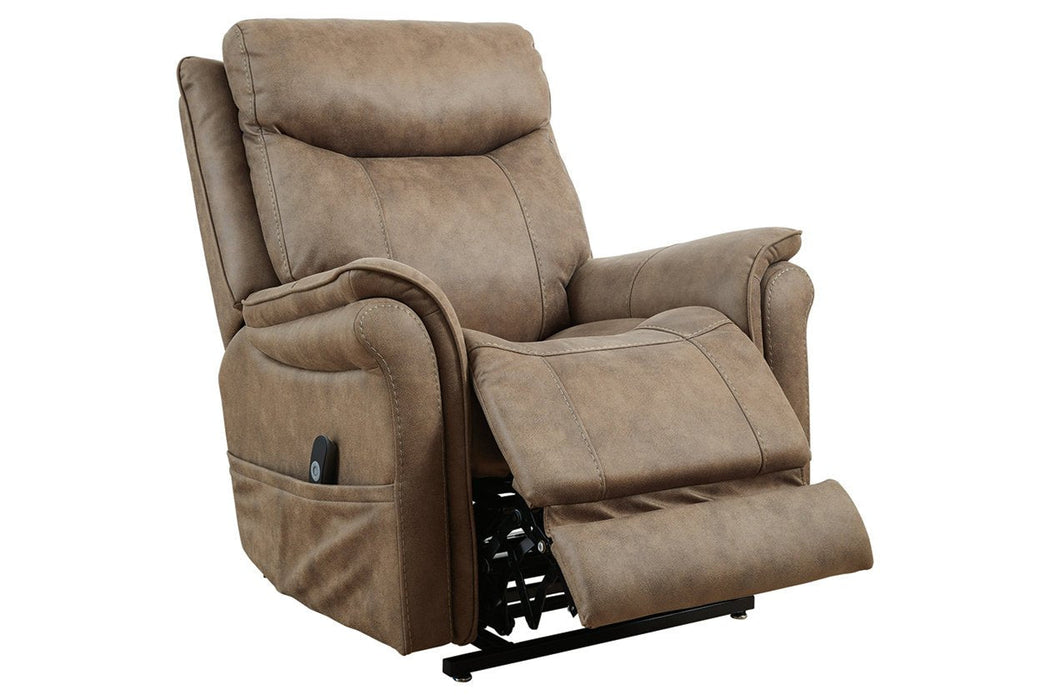 Lorreze Driftwood Power Lift Recliner - Lara Furniture