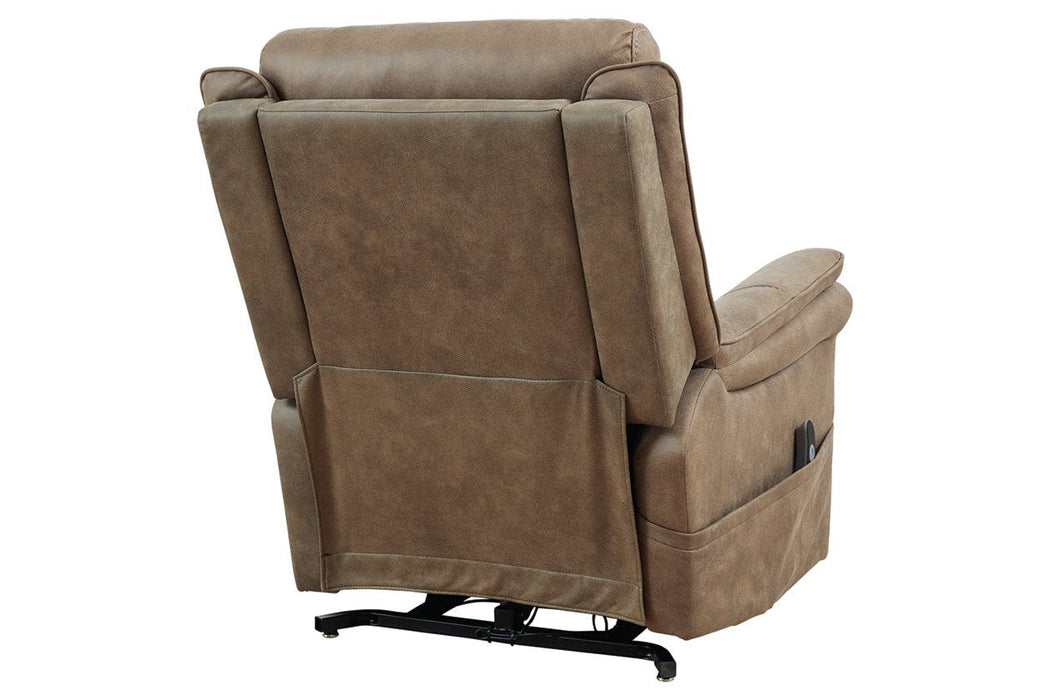 Lorreze Driftwood Power Lift Recliner - Lara Furniture