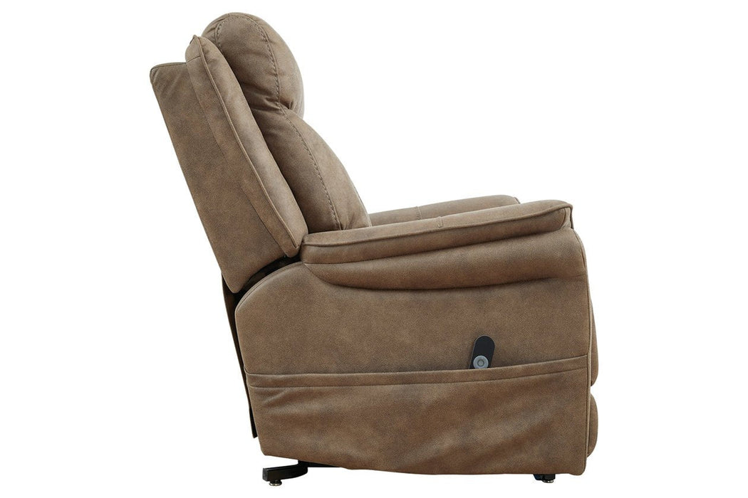 Lorreze Driftwood Power Lift Recliner - Lara Furniture