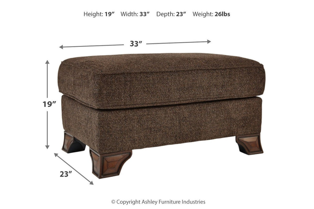 Miltonwood Teak Ottoman - Lara Furniture