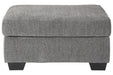 Dalhart Charcoal Oversized Accent Ottoman - Lara Furniture