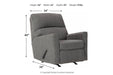 Dalhart Charcoal Recliner - Lara Furniture