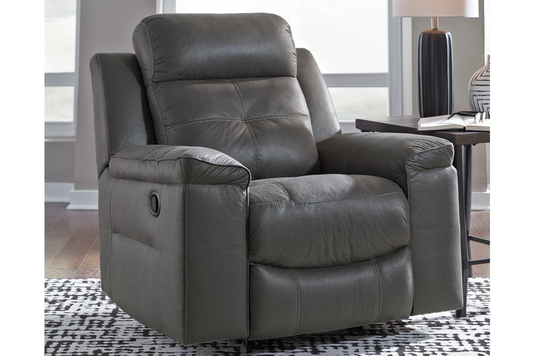 Jesolo Dark Gray Recliner - Lara Furniture