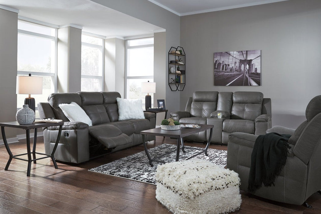 Jesolo Dark Gray Reclining Sofa - Lara Furniture