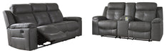 Jesolo Dark Gray Reclining Living Room Set - Lara Furniture