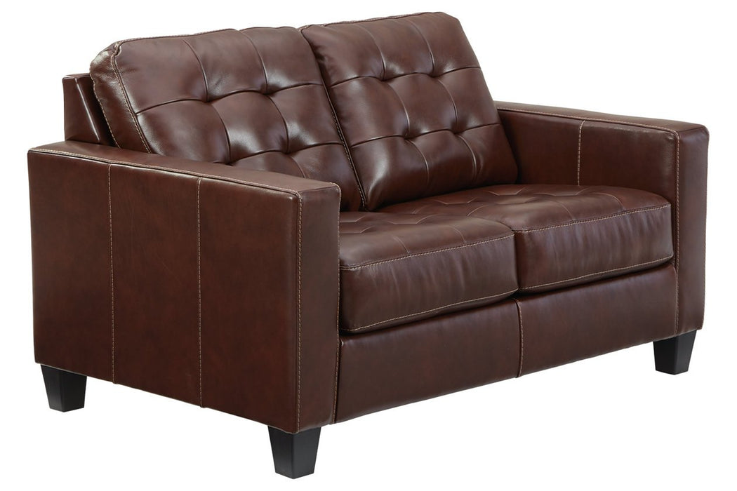 Altonbury Walnut Loveseat - Lara Furniture