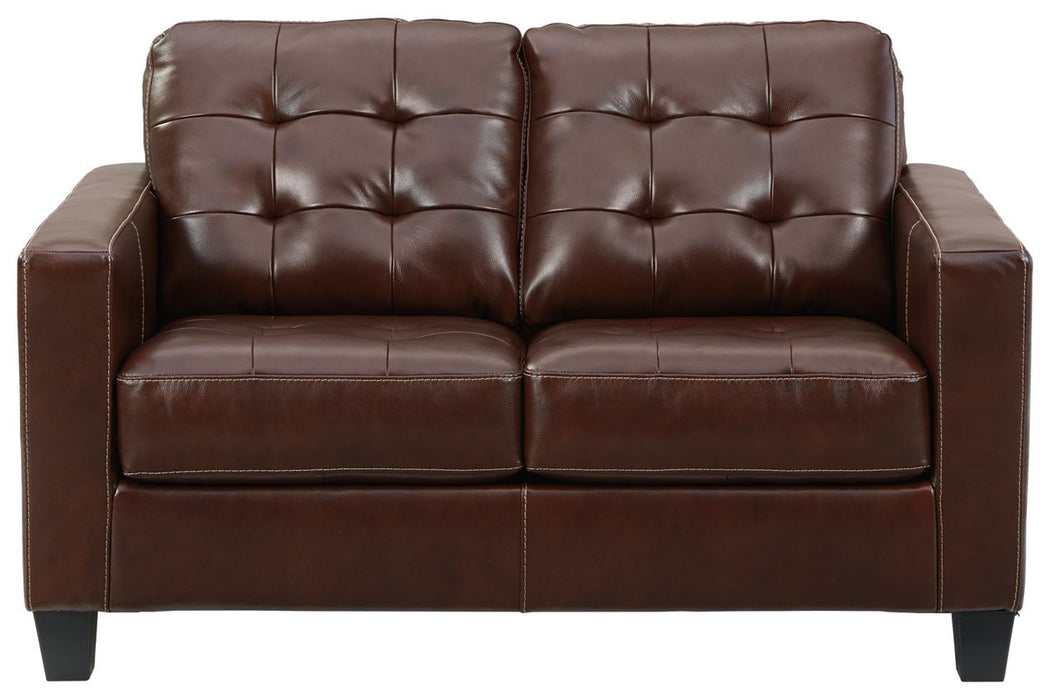 Altonbury Walnut Loveseat - Lara Furniture