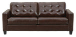 Altonbury Walnut Leather Living Room Set - Lara Furniture