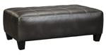 Nokomis Charcoal Oversized Accent Ottoman - Lara Furniture