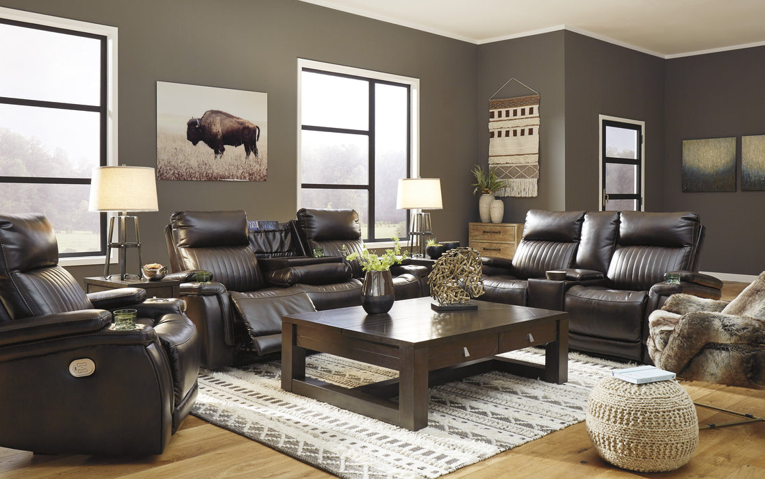 Team Time Chocolate Power Reclining Living Room Set