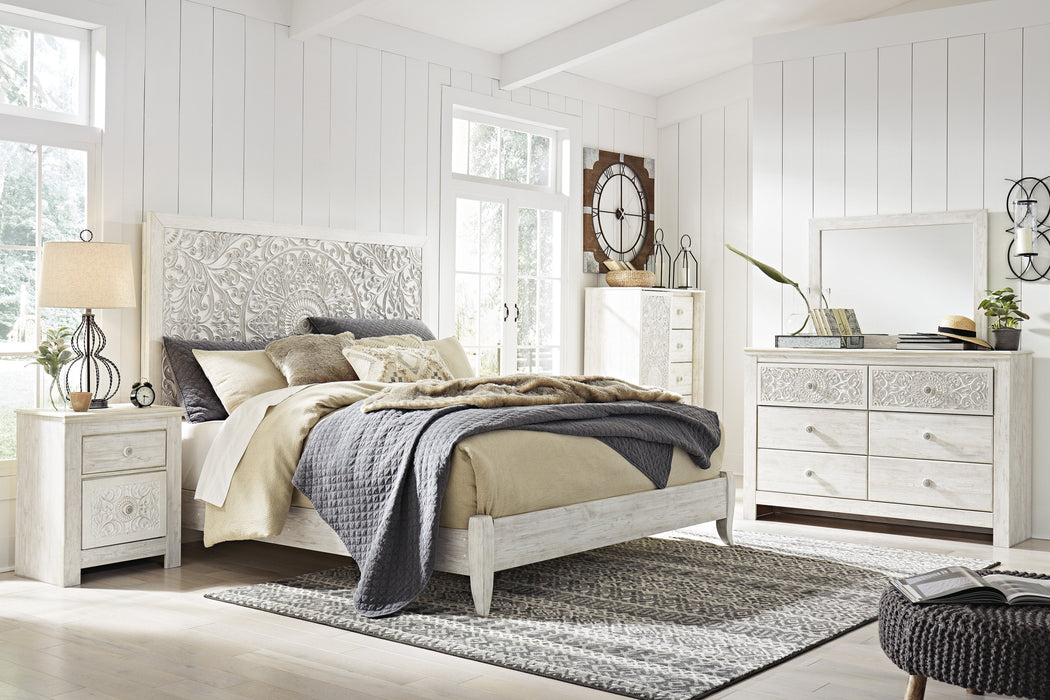 Paxberry Whitewash Panel Bedroom Set