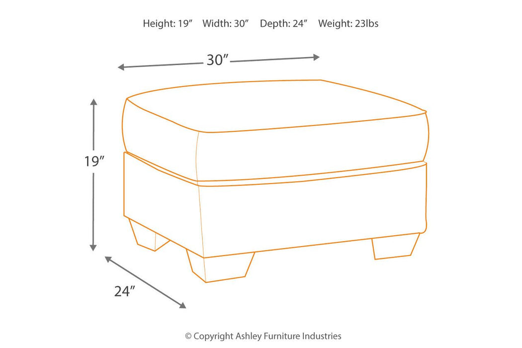 Calicho Cashmere Ottoman - Lara Furniture