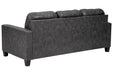 Venaldi Gunmetal Queen Sofa Chaise Sleeper - Lara Furniture