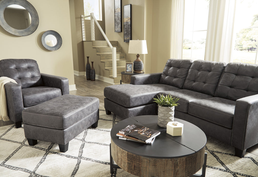 Venaldi Gunmetal Living Room Set - Lara Furniture