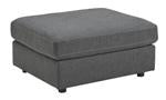 Candela Charcoal Oversized Accent Ottoman - Lara Furniture