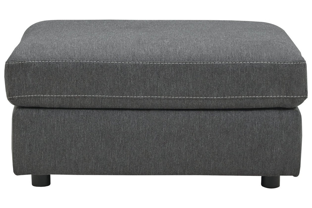 Candela Charcoal Oversized Accent Ottoman - Lara Furniture