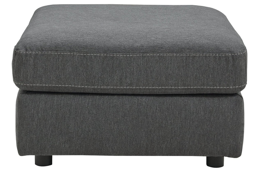 Candela Charcoal Oversized Accent Ottoman - Lara Furniture