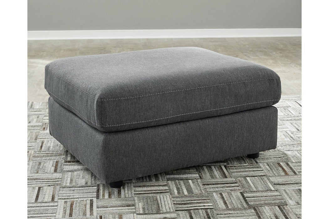 Candela Charcoal Oversized Accent Ottoman - Lara Furniture