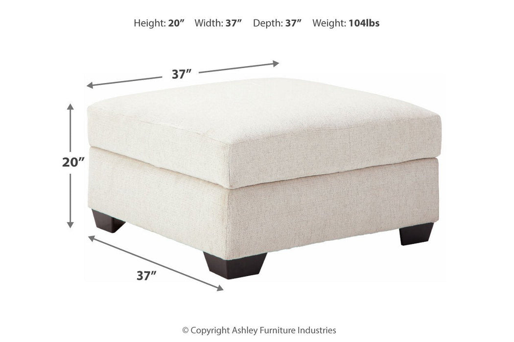 Cambri Snow Ottoman With Storage - Lara Furniture