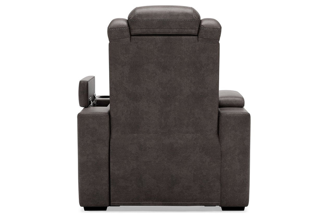 HyllMont Gray Recliner - Lara Furniture