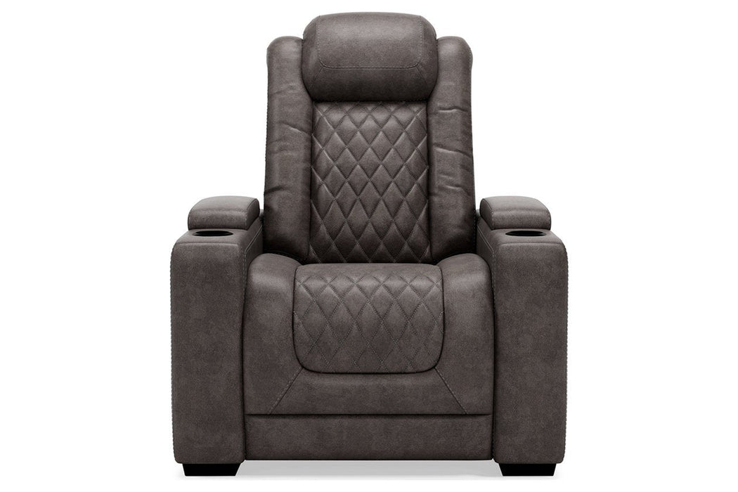 HyllMont Gray Recliner - Lara Furniture