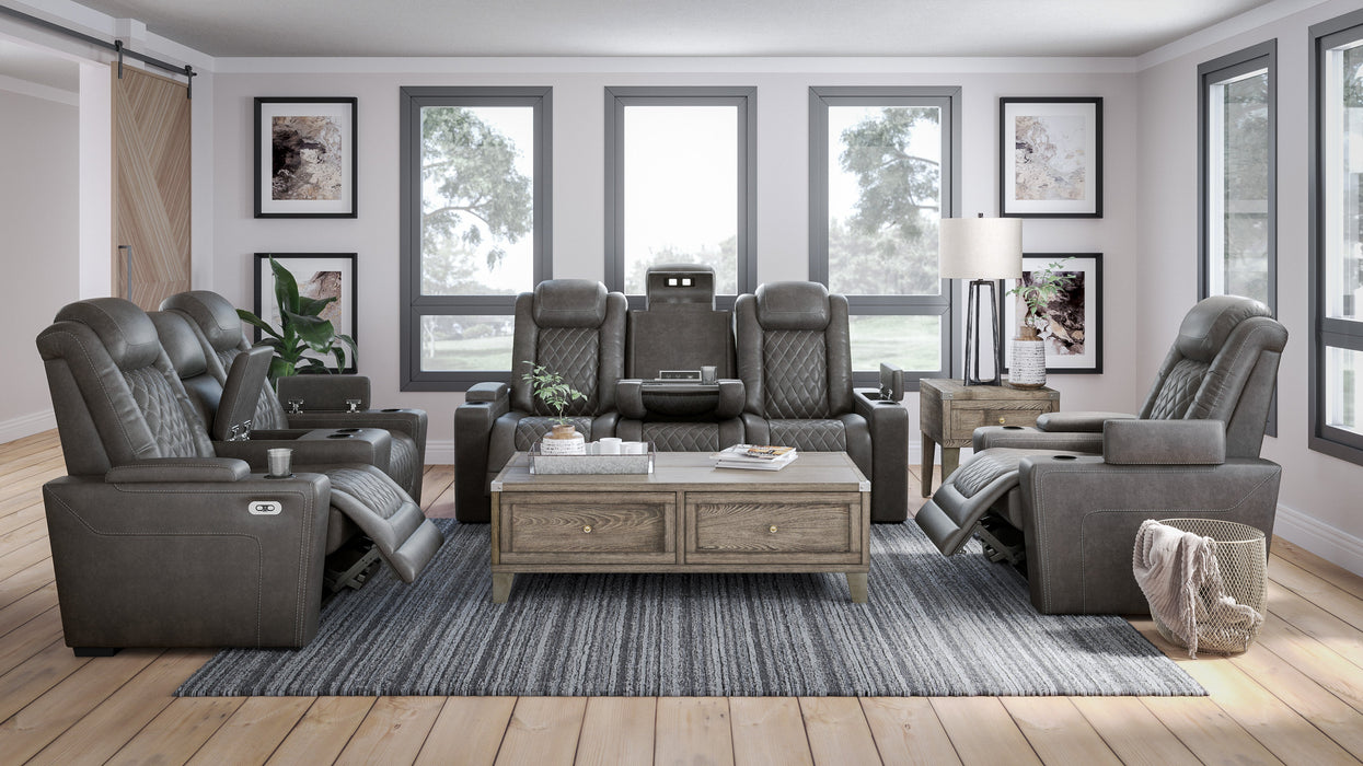 Hyllmont Gray Power Reclining Living Room Set