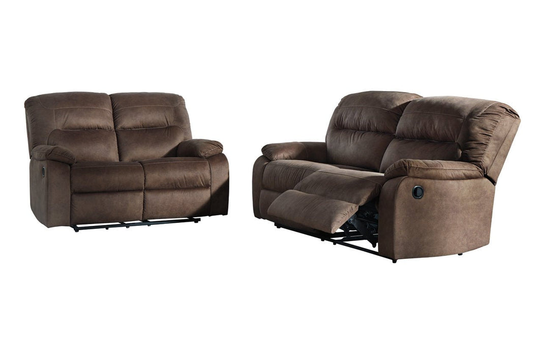 Bolzano Coffee Reclining Loveseat - Lara Furniture