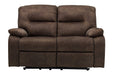 Bolzano Coffee Reclining Loveseat - Lara Furniture