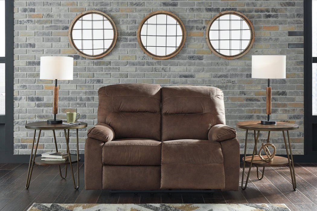 Bolzano Coffee Reclining Loveseat - Lara Furniture