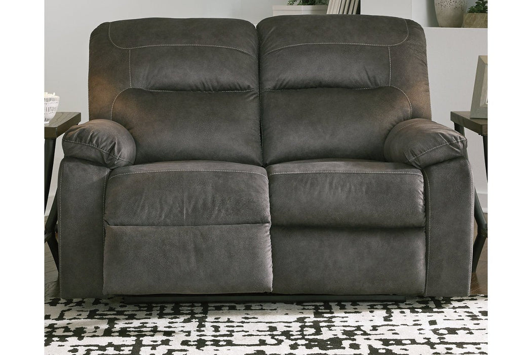 Bolzano Slate Reclining Loveseat - Lara Furniture