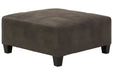 Navi Smoke Oversized Accent Ottoman - Lara Furniture