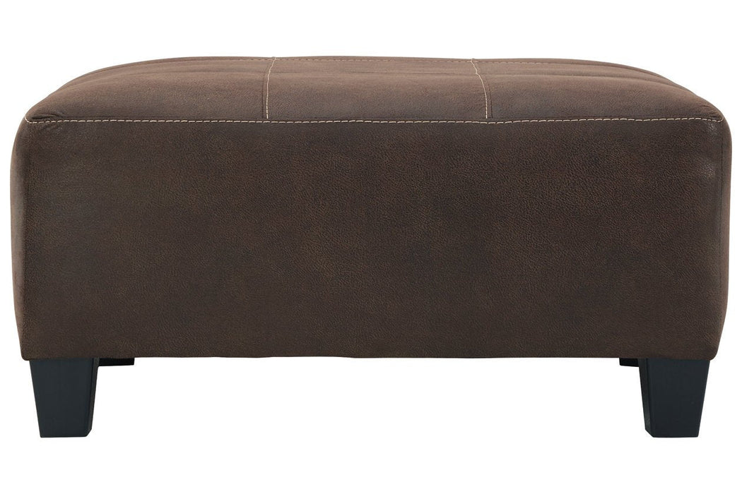 Navi Chestnut Oversized Accent Ottoman - Lara Furniture