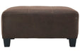 Navi Chestnut Oversized Accent Ottoman - Lara Furniture