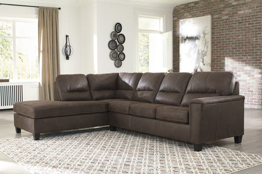 Navi Chestnut LAF Sectional - Lara Furniture