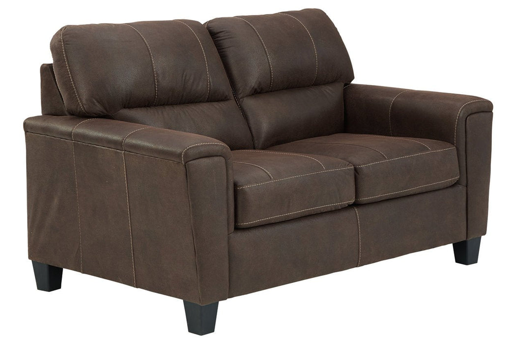 Navi Chestnut Loveseat - Lara Furniture