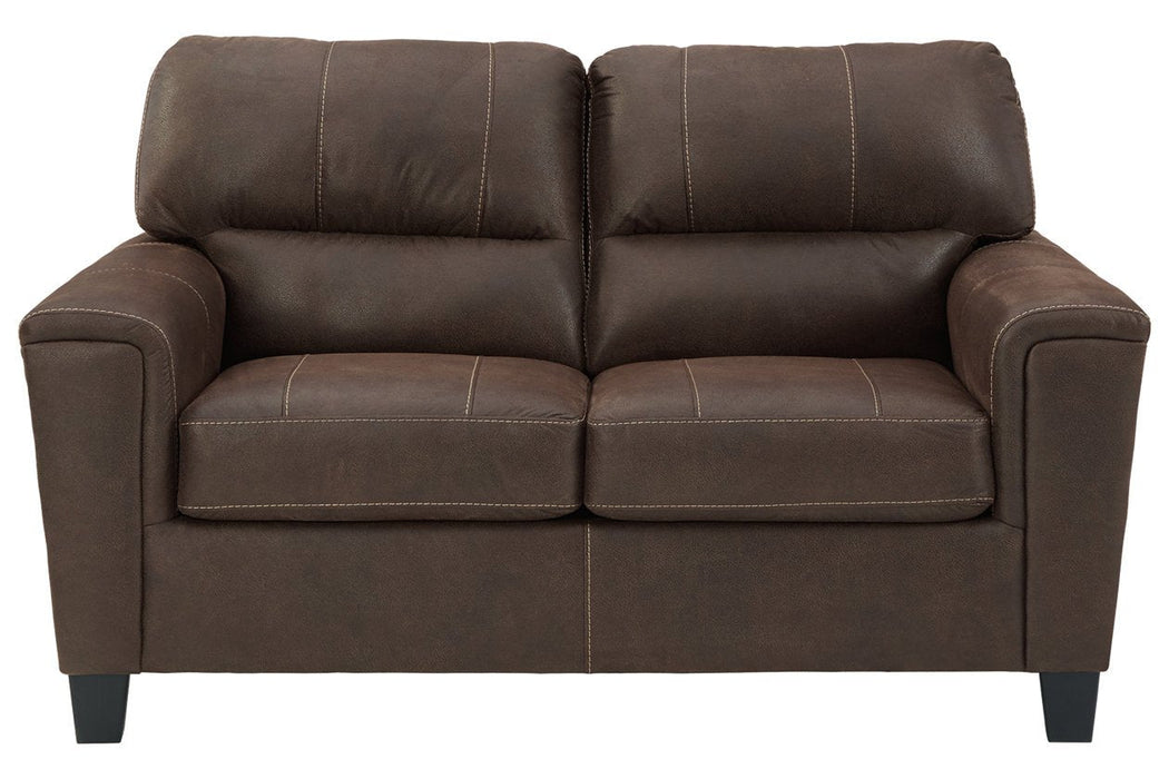 Navi Chestnut Loveseat - Lara Furniture