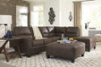 Navi Chestnut RAF Sleeper Sectional - Lara Furniture