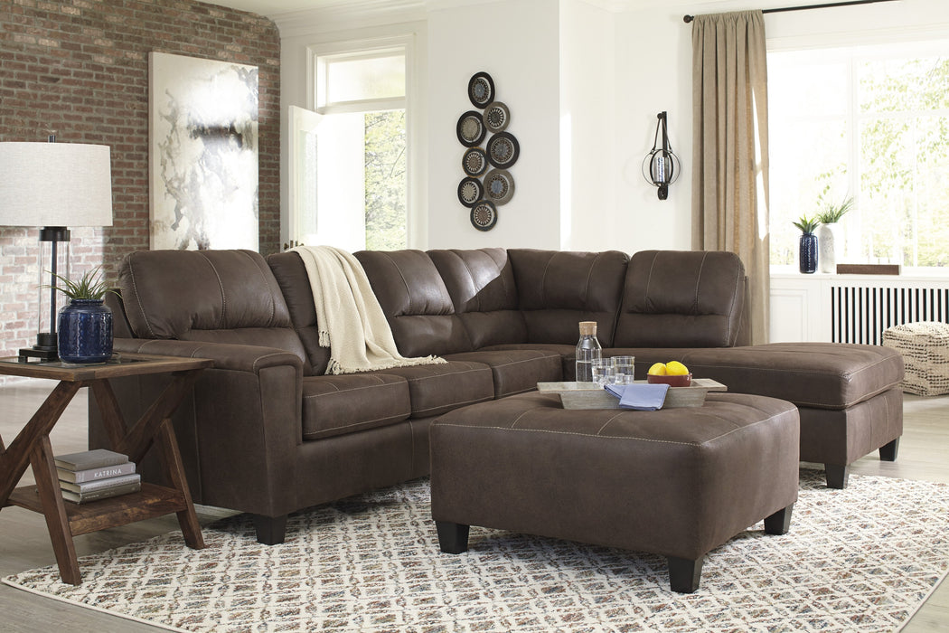 Navi Chestnut RAF Sectional - Lara Furniture