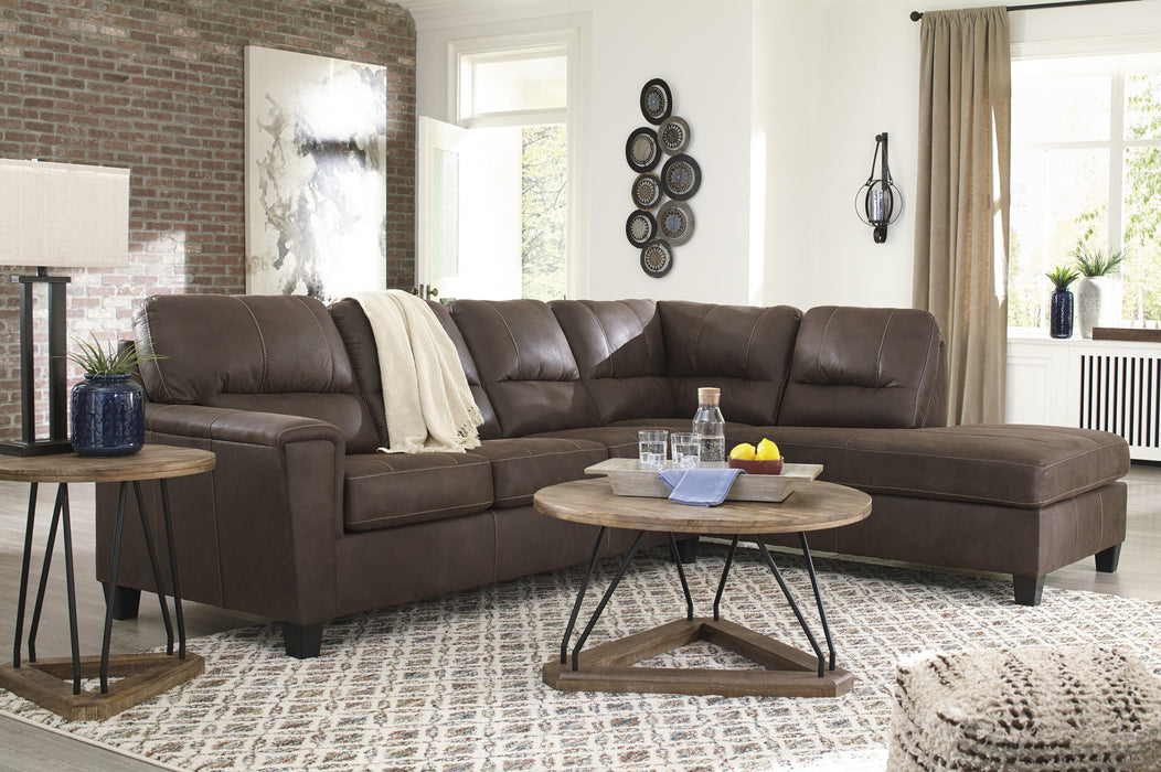 Navi Chestnut RAF Sectional - Lara Furniture