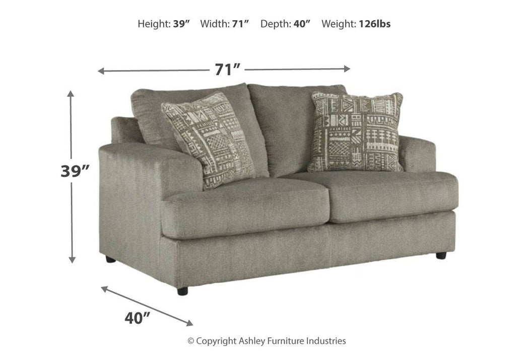 Soletren Ash Loveseat - Lara Furniture