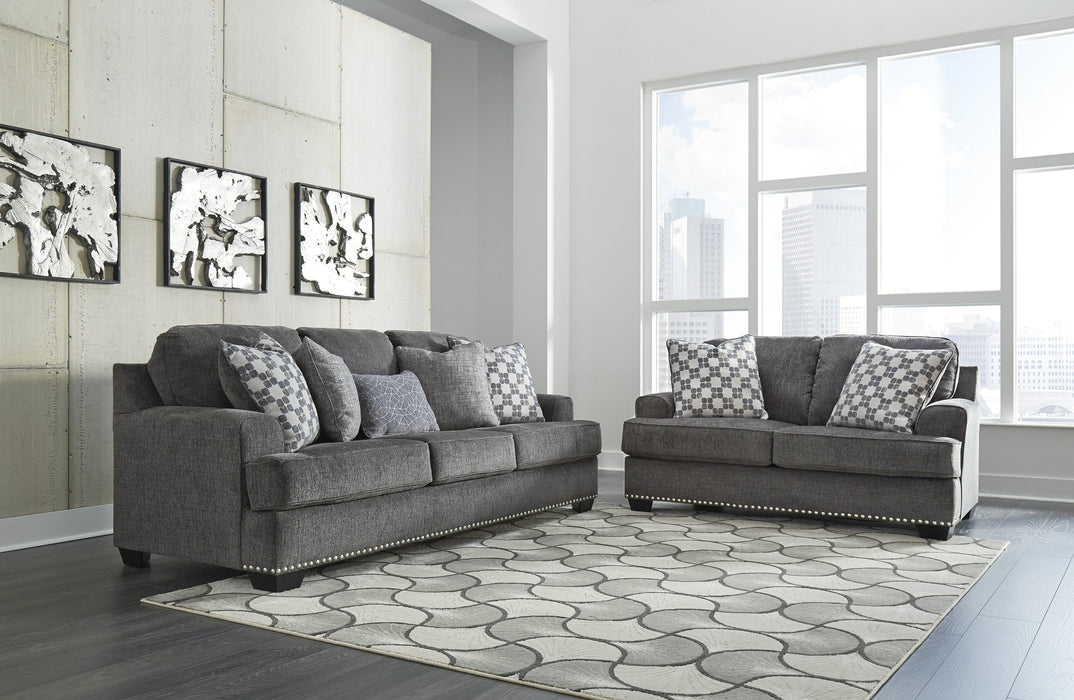 Locklin Carbon Living Room Set - Lara Furniture