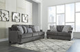 Locklin Carbon Living Room Set - Lara Furniture