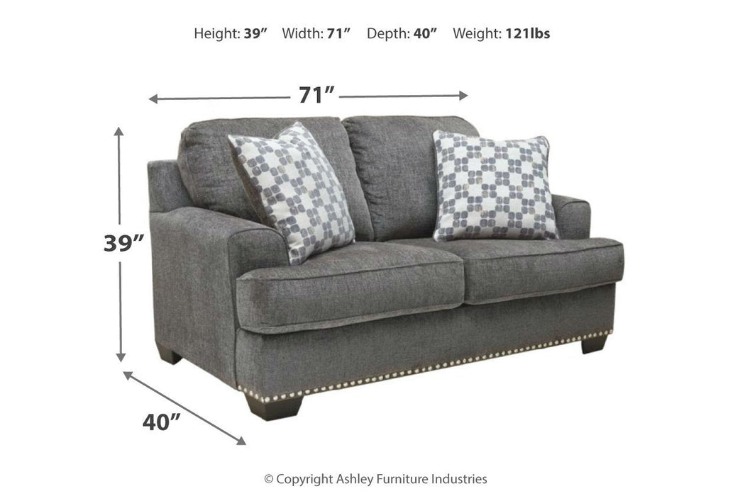 Locklin Carbon Loveseat - Lara Furniture