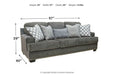 Locklin Carbon Sofa - Lara Furniture