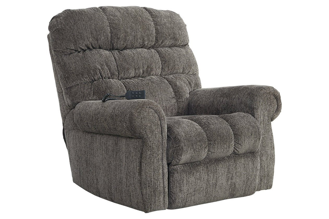 Ernestine Slate Power Lift Recliner - Lara Furniture