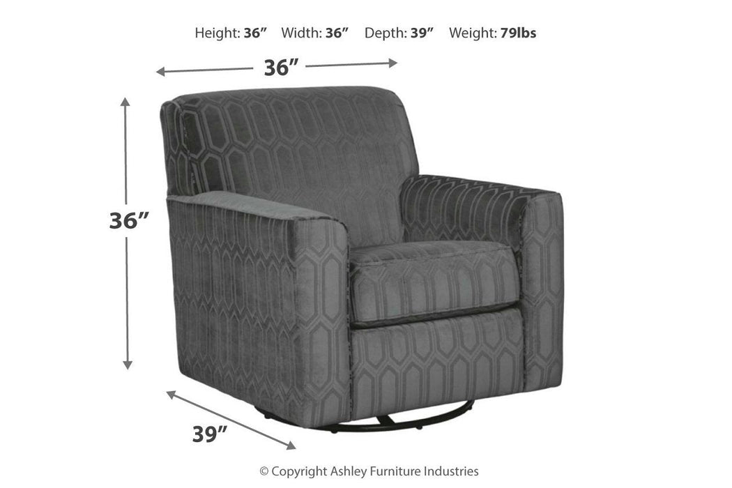 Zarina Graphite Accent Chair - Lara Furniture