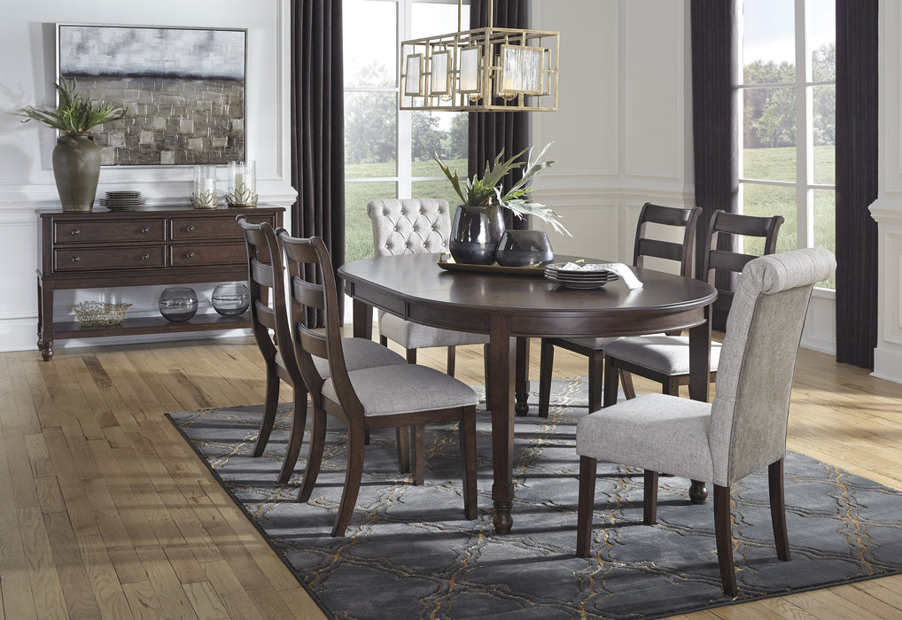 Adinton Reddish Brown Dining Room Set