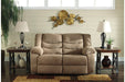 Tulen Mocha Reclining Loveseat - Lara Furniture