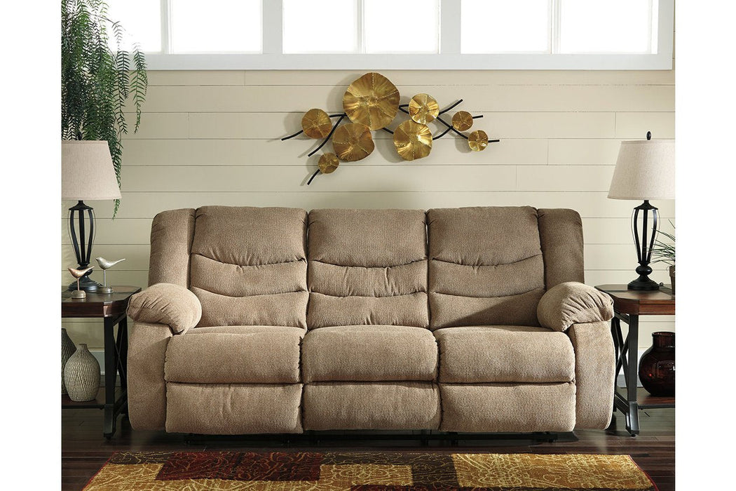 Tulen Mocha Reclining Sofa - Lara Furniture